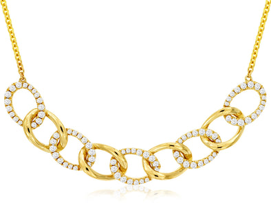 Diamond Open Link Design Necklace