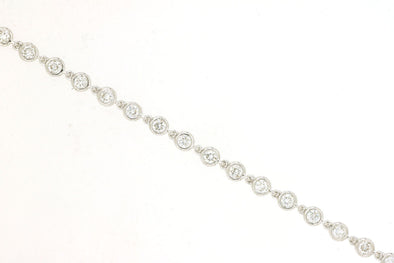 Bezel Set Diamond Tennis Bracelet