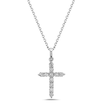 Eleven Round Diamond Cross