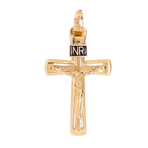 Crucifix with INRI Detail - 14kt Yellow Gold