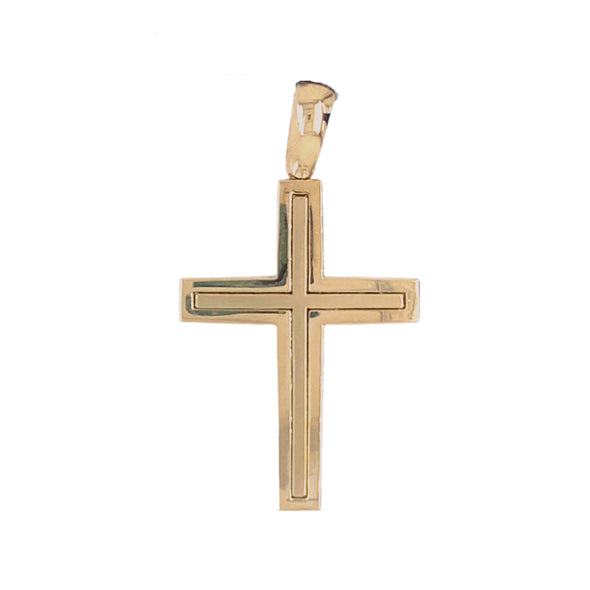 Interior Cross Design Cross - 14kt Yellow Gold