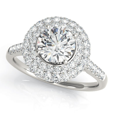 Diamond Double Halo Engagement Mounting