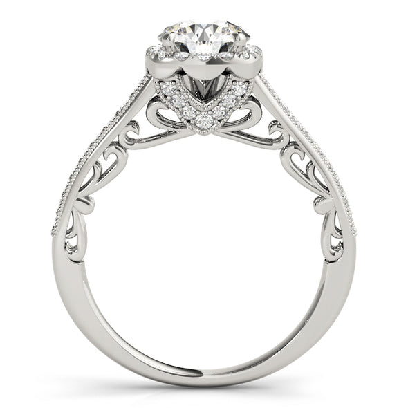 Cushion Cut Diamond Halo Engagement Mounting