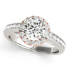 Channel Set Diamond and Round Halo Engagement Mounting