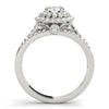 Diamond Double Halo and Triple Shank Engagement Mounting