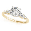 Tapered Baguette and Round Diamond Engagement Mounting