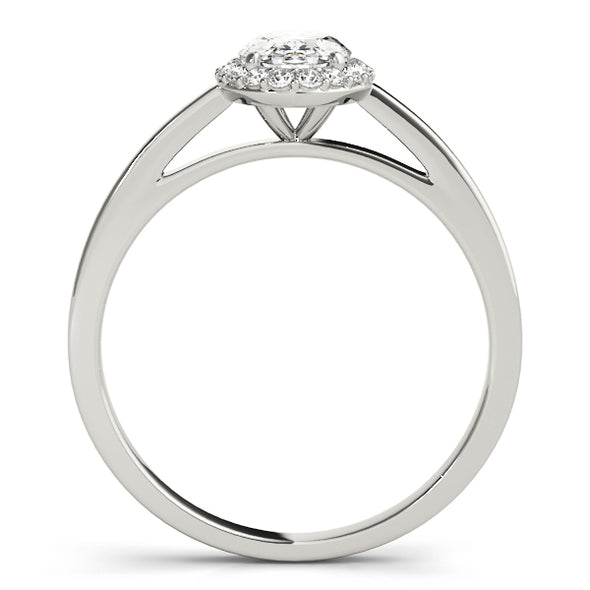 Oval Diamond Halo Design Mounting