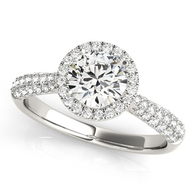 Round Diamond Halo Engagement Mounting