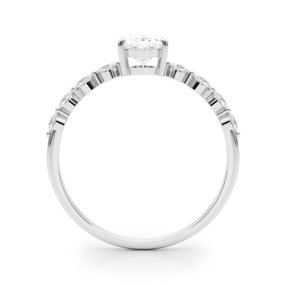 Oval Shape Eight Diamond Accented Mounting