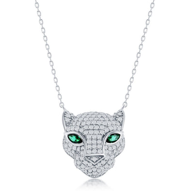 Cubic Zirconia Panther Design Pendant