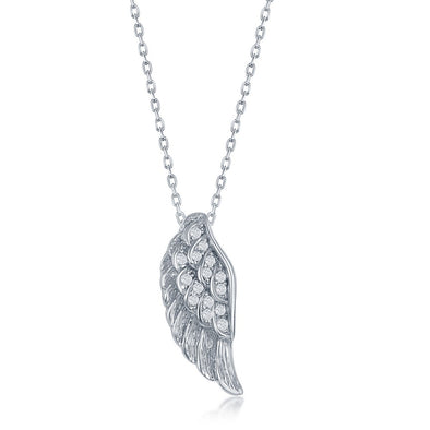 Cubic Zirconia Angel Wing Pendant