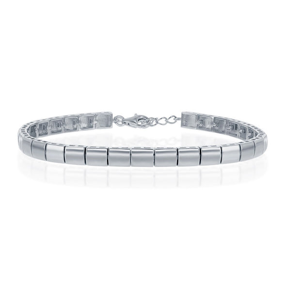 Square Disc Design Tennis Style Bracelet