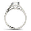 Emerald Shape Asymmetrical Design Solitaire Mounting