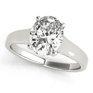 Wide Oval Solitaire Mounting