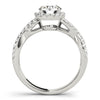 Open Cross-Over Diamond Engagement Mounting