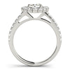 Round Diamond Halo and Diamond Shank Engagement Mounting