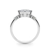 Asymmetrical Princess Cut and Round Diamond Accented Mounting