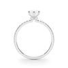 Pear Shaped Single Row Diamond and Hidden Halo Mounting