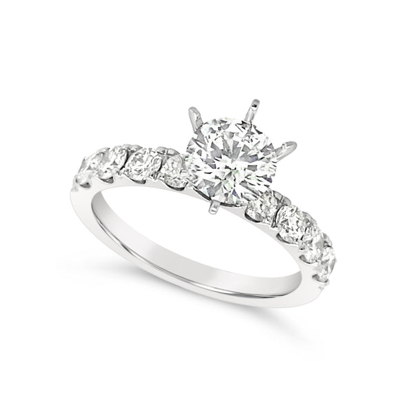 Eight Round Diamond Engagement Mounting