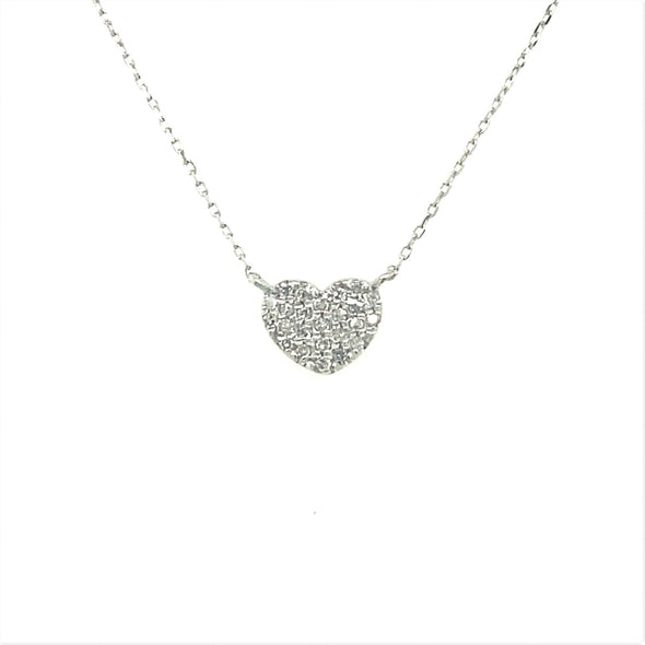 Diamond Pave Heart Necklace