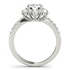 Diamond Flower Design Halo Engagement Mounting